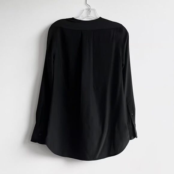Rag & Bone NWT Victor Black Wrap Style Long Sleeve Blouse. Size XS. - Picture 3 of 8